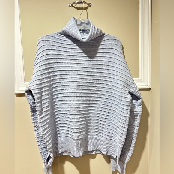 Marled Reunited Clothing Ribbed Knit Turtleneck‎ Sweater Pullover Blue L - Picture 1 of 4